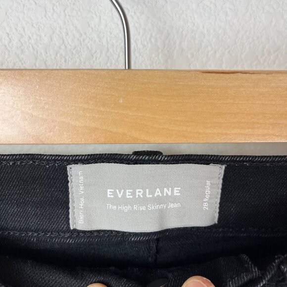 Everlane high rise skinny Jeans black size 28 - Picture 4 of 8